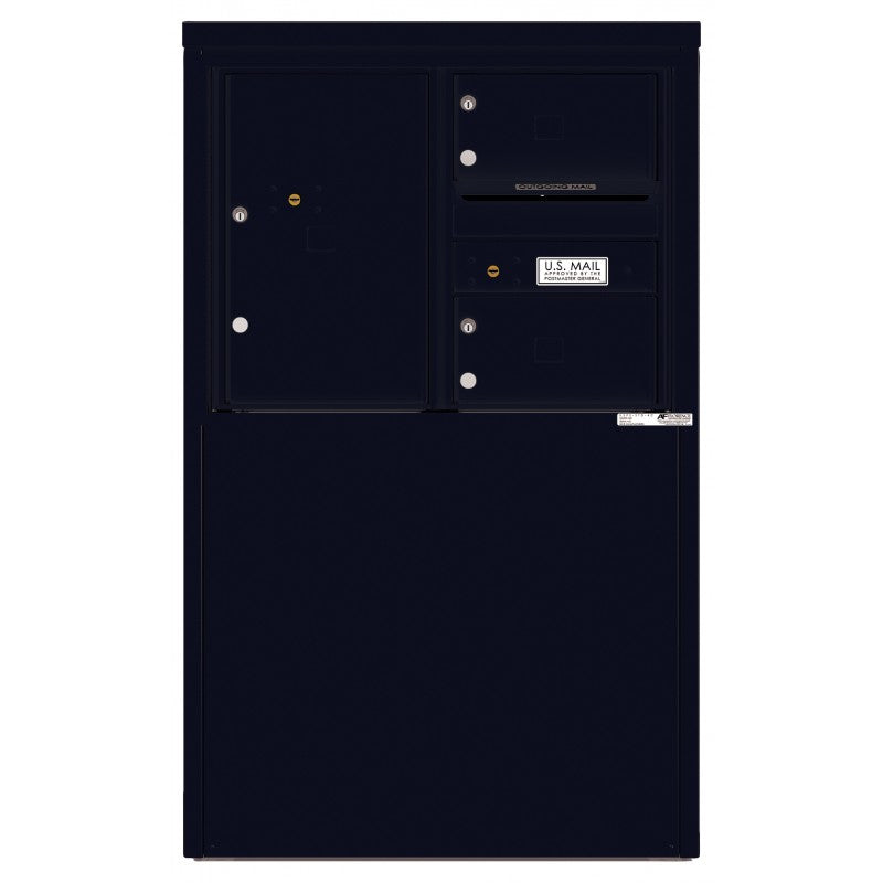 4C06D-02-D - 2 Tenant Doors with 1 Parcel Locker and Outgoing Mail Compartment - 4C Depot Mailbox Module