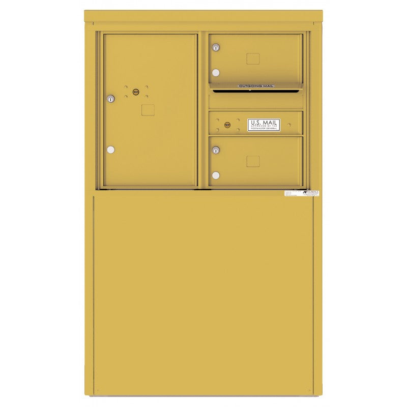 4C06D-02-D - 2 Tenant Doors with 1 Parcel Locker and Outgoing Mail Compartment - 4C Depot Mailbox Module