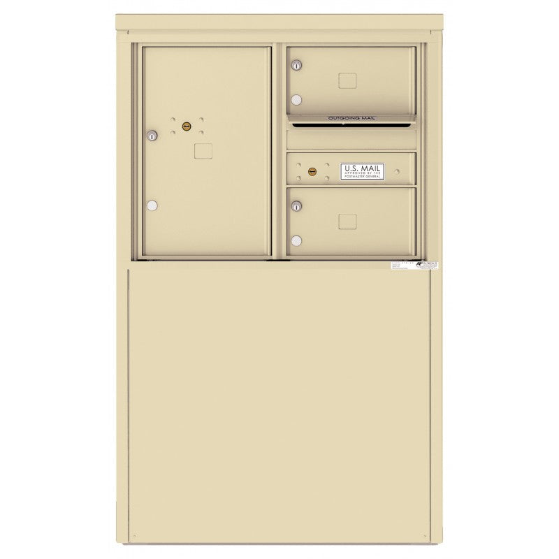 4C06D-02-D - 2 Tenant Doors with 1 Parcel Locker and Outgoing Mail Compartment - 4C Depot Mailbox Module
