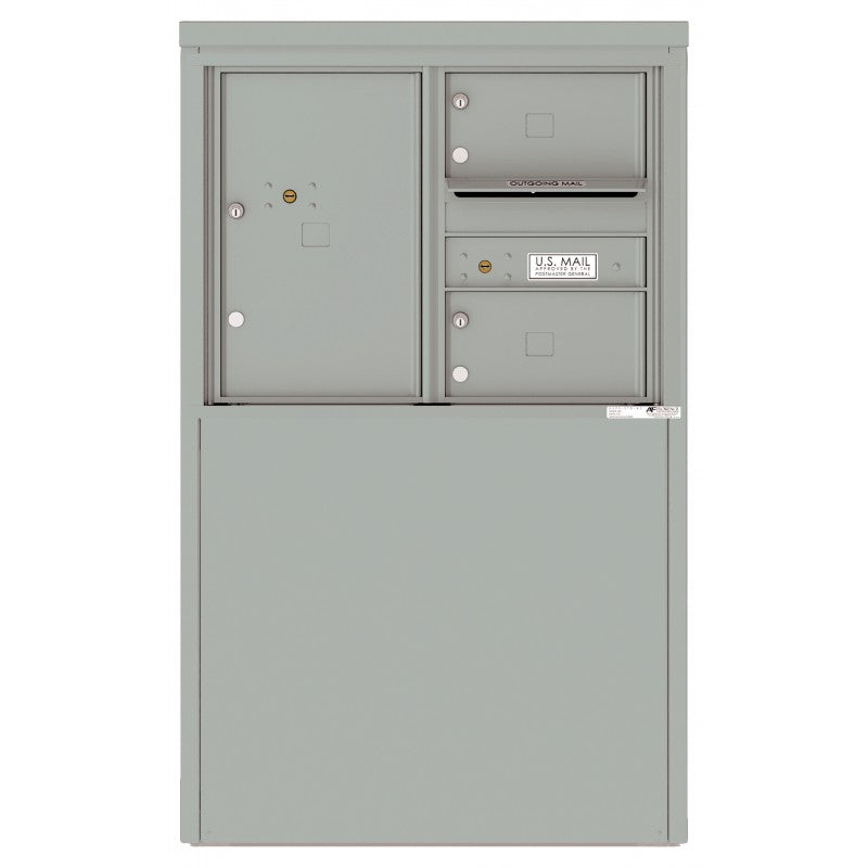 4C06D-02-D - 2 Tenant Doors with 1 Parcel Locker and Outgoing Mail Compartment - 4C Depot Mailbox Module
