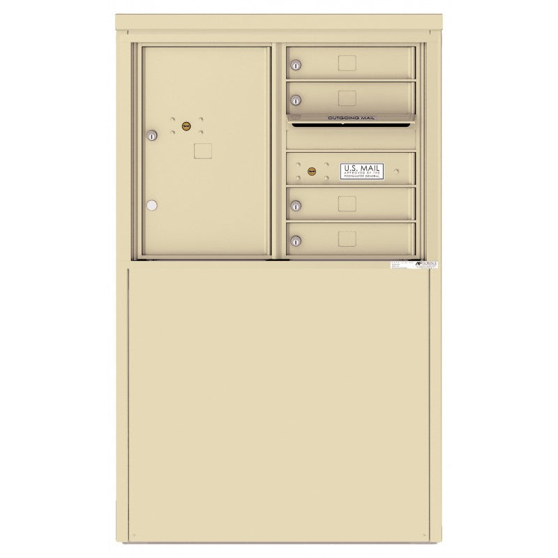 4C06D-04-D - 4 Tenant Doors with 1 Parcel Locker and Outgoing Mail Compartment - 4C Depot Mailbox Module