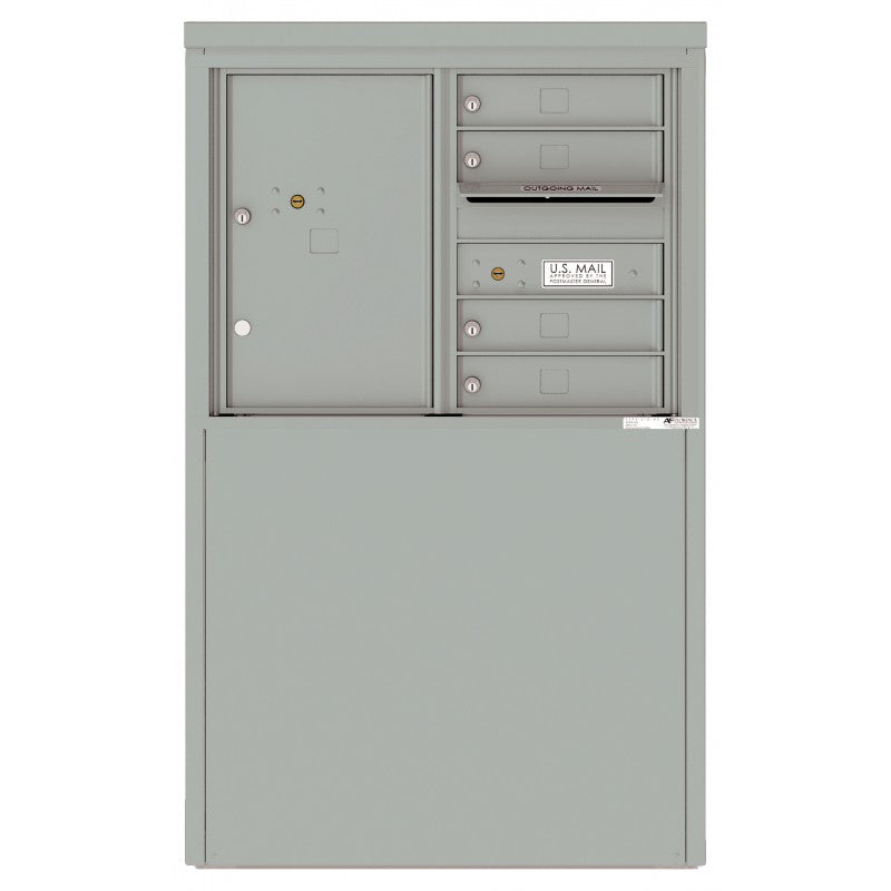 4C06D-04-D - 4 Tenant Doors with 1 Parcel Locker and Outgoing Mail Compartment - 4C Depot Mailbox Module