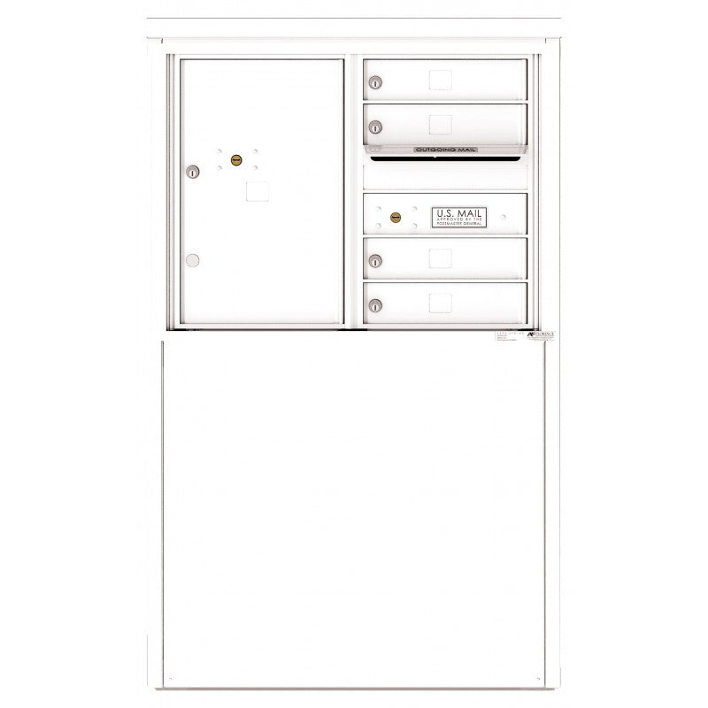 4C06D-04-D - 4 Tenant Doors with 1 Parcel Locker and Outgoing Mail Compartment - 4C Depot Mailbox Module
