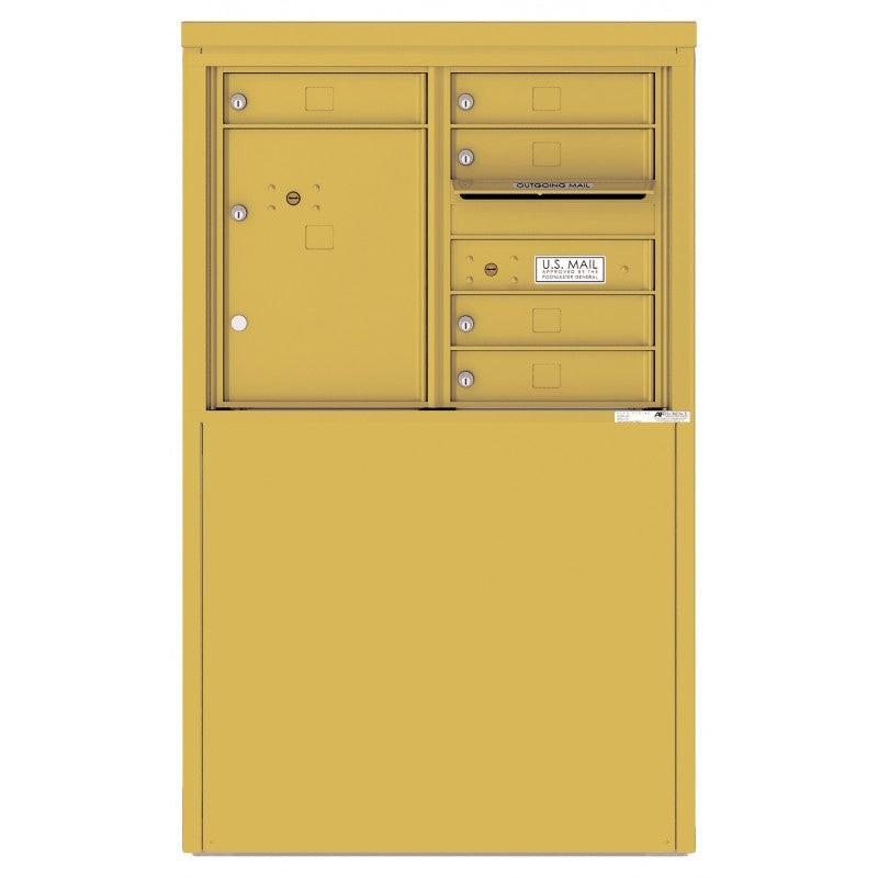 4C06D-05-D - 5 Tenant Doors with 1 Parcel Locker and Outgoing Mail Compartment - 4C Depot Mailbox Module