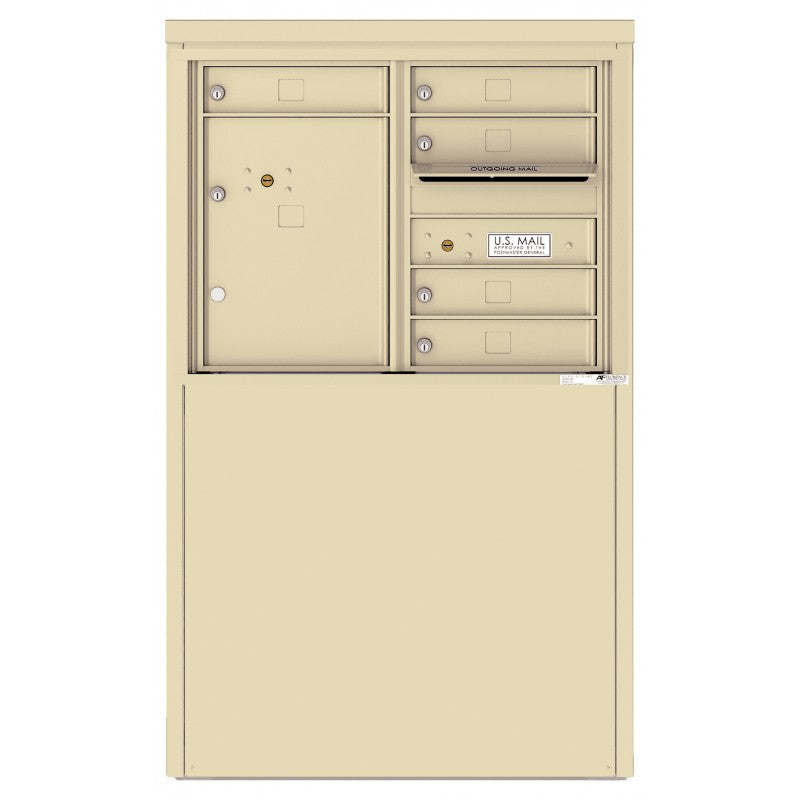 4C06D-05-D - 5 Tenant Doors with 1 Parcel Locker and Outgoing Mail Compartment - 4C Depot Mailbox Module