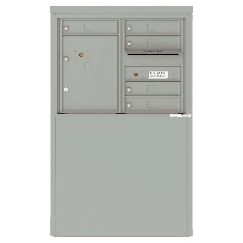 4C06D-05-D - 5 Tenant Doors with 1 Parcel Locker and Outgoing Mail Compartment - 4C Depot Mailbox Module
