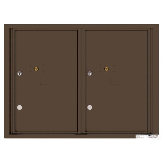 4C06D-2P - 2 Parcel Doors Unit - 4C Wall Mount 6-High