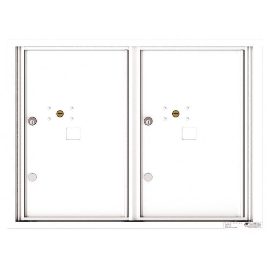 4C06D-2P - 2 Parcel Doors Unit - 4C Wall Mount 6-High