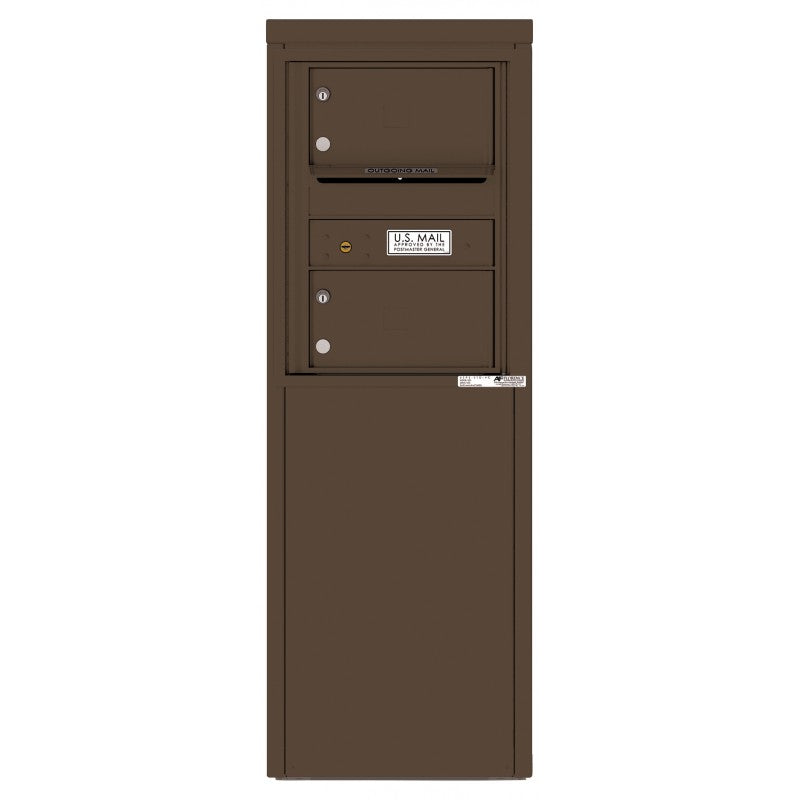 4C06S-02-D - 2 Tenant Doors with one Outgoing Mail Compartment - 4C Depot Mailbox Module