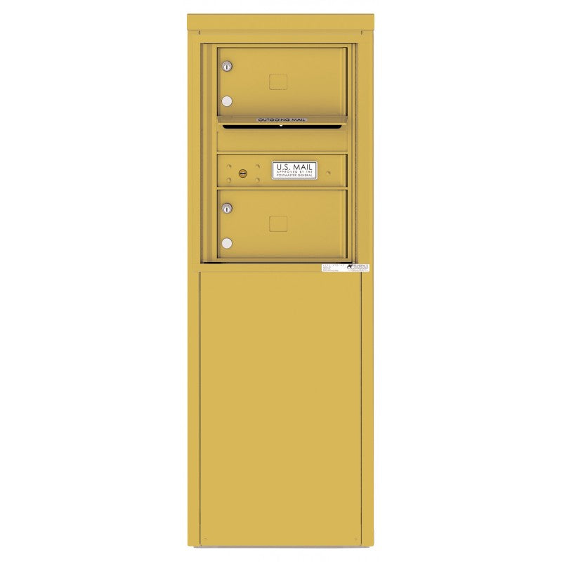 4C06S-02-D - 2 Tenant Doors with one Outgoing Mail Compartment - 4C Depot Mailbox Module