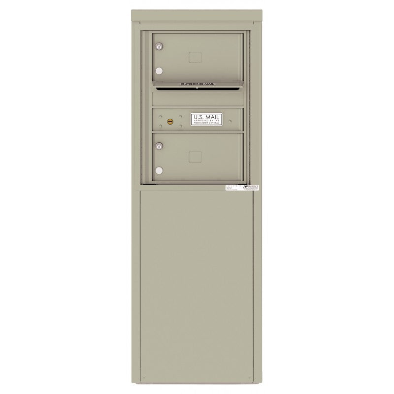 4C06S-02-D - 2 Tenant Doors with one Outgoing Mail Compartment - 4C Depot Mailbox Module