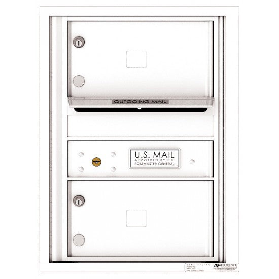 4C06S-02 - 2 Oversized Tenant Doors with Outgoing Mail Compartment - 4C Wall Mount 6-High Mailboxes