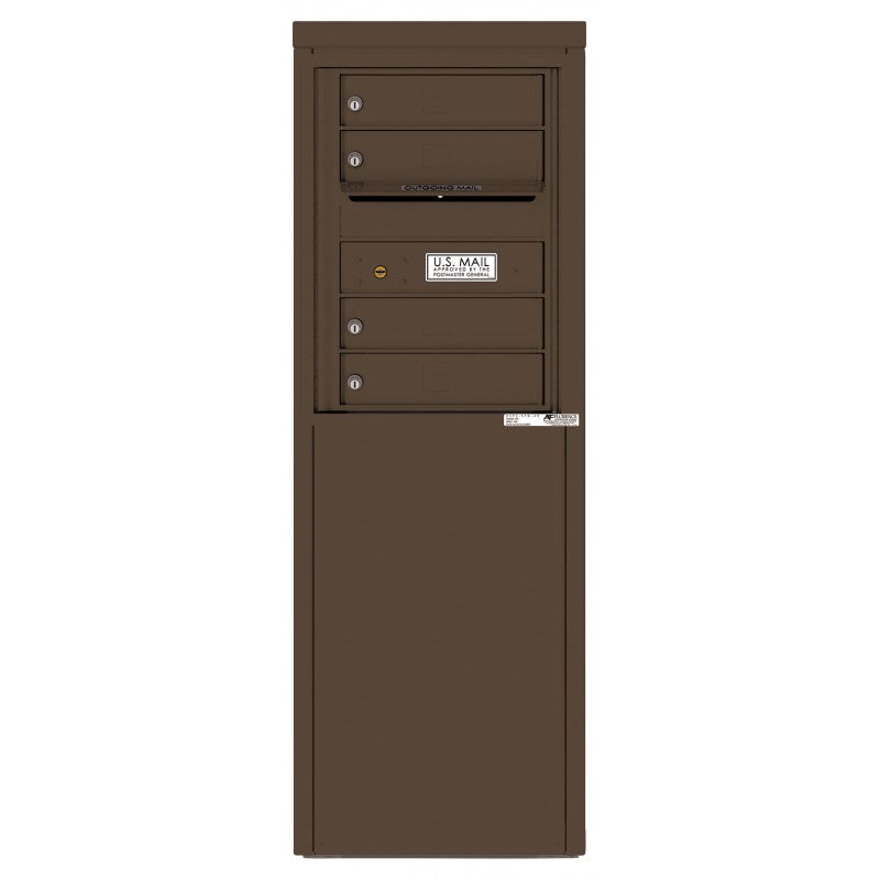 4C06S-04-D - 4 Tenant Doors with one Outgoing Mail Compartment - 4C Depot Mailbox Module