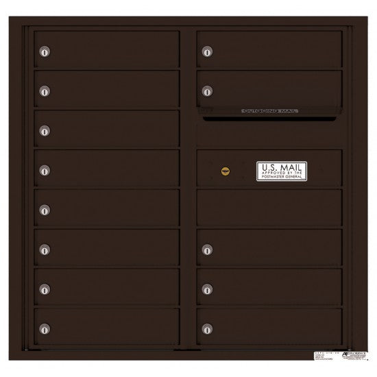 4C08D-13 - 13 Tenant Doors with Outgoing Mail Compartment - 4C Wall Mount 8-High Mailboxes