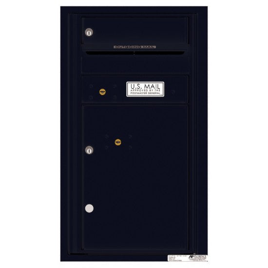 4C08S-01 - 1 Tenant Doors with 1 Parcel Locker and Outgoing Mail Compartment - 4C Wall Mount 8-High Mailboxes