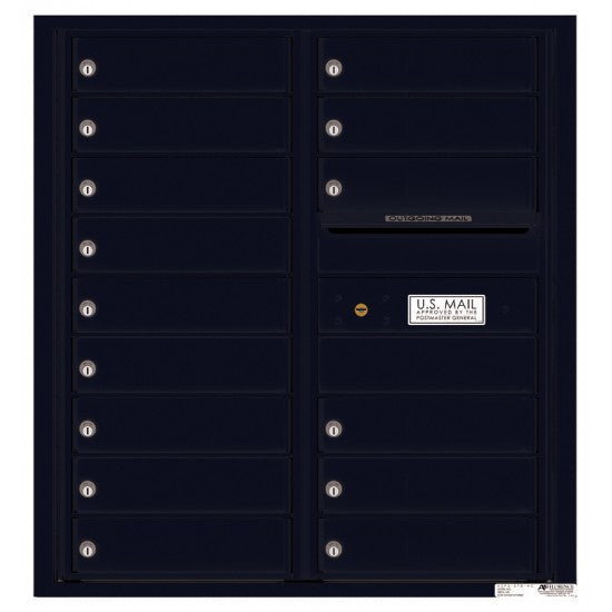 4C09D-15 - 15 Tenant Doors with Outgoing Mail Compartment - 4C Wall Mount 9-High Mailboxes