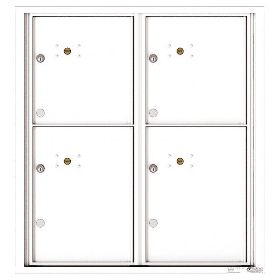 4C09D-4P - 4 Parcel Doors Unit - 4C Wall Mount 9-High