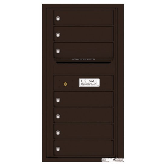 4C09S-07 - 7 Tenant Doors with Outgoing Mail Compartment - 4C Wall Mount 9-High Mailboxes