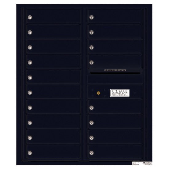 4C10D-18 - 18 Tenant Doors with Outgoing Mail Compartment - 4C Wall Mount 10-High Mailboxes