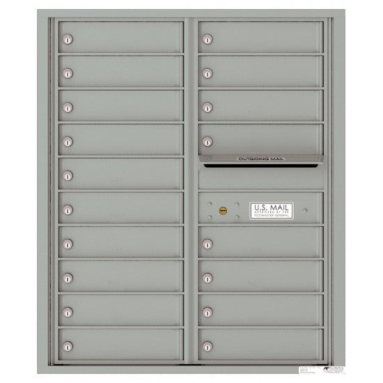 4C10D-18 - 18 Tenant Doors with Outgoing Mail Compartment - 4C Wall Mount 10-High Mailboxes