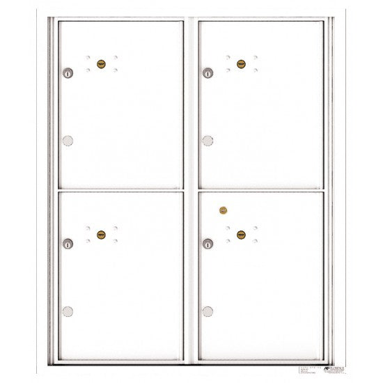 4CADD-4P - 4 Parcel Doors Unit - 4C Wall Mount ADA Height
