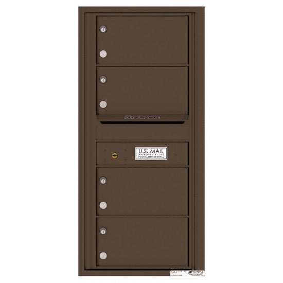 4C10S-04 - 4 Oversized Tenant Doors with Outgoing Mail Compartment - 4C Wall Mount 10-High Mailboxes