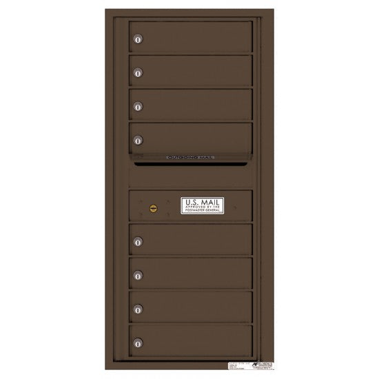 4C10S-08 - 8 Tenant Doors with Outgoing Mail Compartment - 4C Wall Mount 10-High Mailboxes