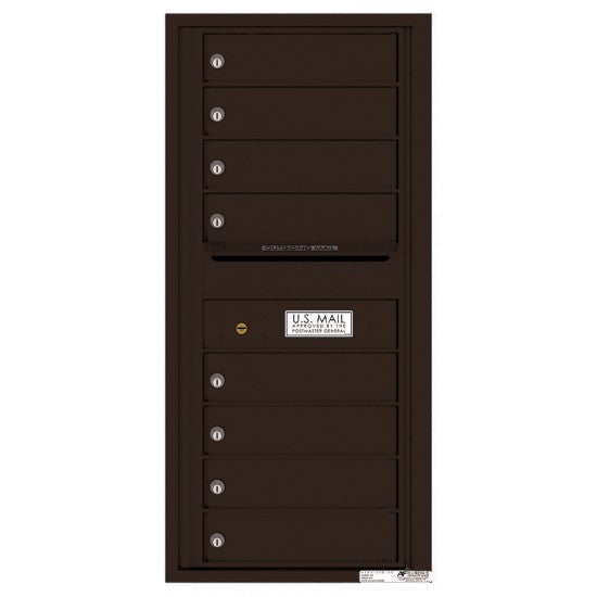 4C10S-08 - 8 Tenant Doors with Outgoing Mail Compartment - 4C Wall Mount 10-High Mailboxes