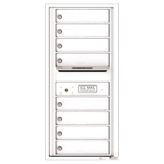 4C10S-08 - 8 Tenant Doors with Outgoing Mail Compartment - 4C Wall Mount 10-High Mailboxes