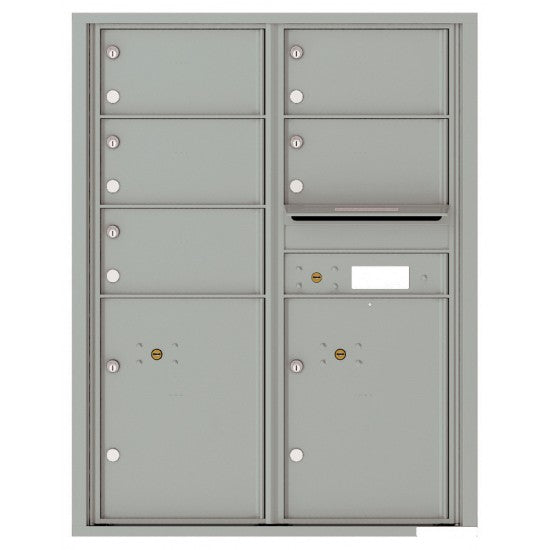 4C11D-05 - 5 Oversized Tenant Doors with 2 Parcel Lockers and Outgoing Mail Compartment - 4C Wall Mount 11-High Mailboxes