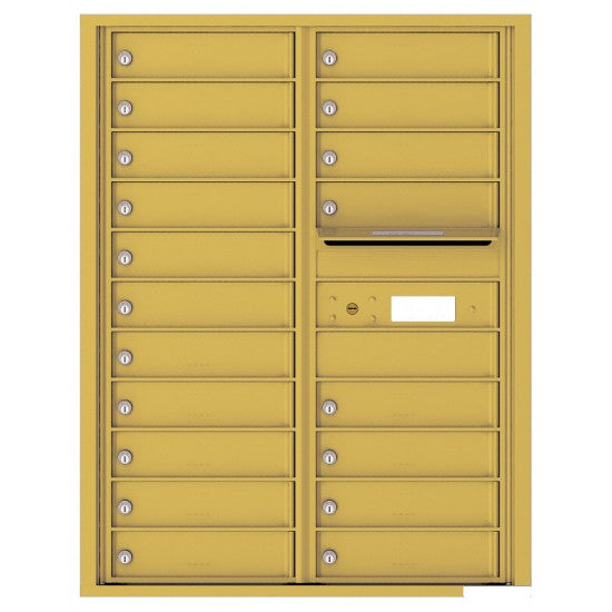 4C11D-19 - 19 Tenant Doors with Outgoing Mail Compartment - 4C Wall Mount 11-High Mailboxes