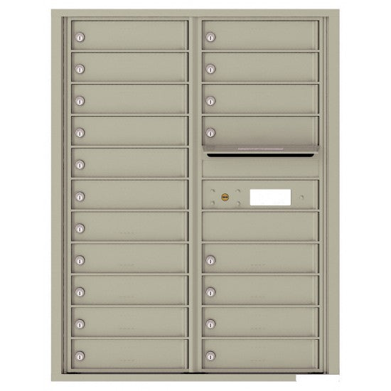 4C11D-19 - 19 Tenant Doors with Outgoing Mail Compartment - 4C Wall Mount 11-High Mailboxes