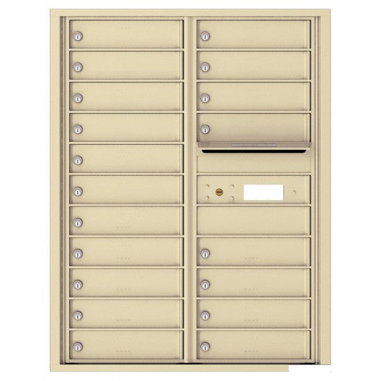 4C11D-19 - 19 Tenant Doors with Outgoing Mail Compartment - 4C Wall Mount 11-High Mailboxes