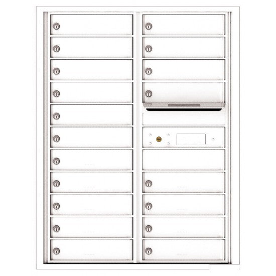 4C11D-19 - 19 Tenant Doors with Outgoing Mail Compartment - 4C Wall Mount 11-High Mailboxes