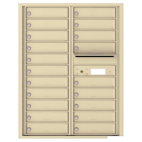 4C11D-20 - 20 Tenant Doors with Outgoing Mail Compartment - 4C Wall Mount 11-High Mailboxes USPS Approved
