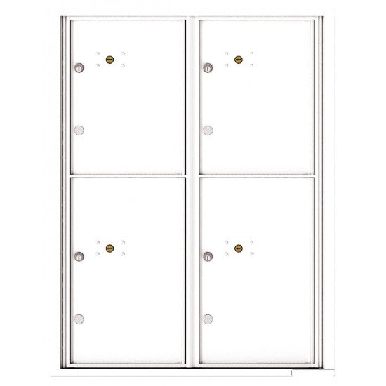 4C11D-4P - 4 Parcel Doors Unit - 4C Wall Mount 11-High