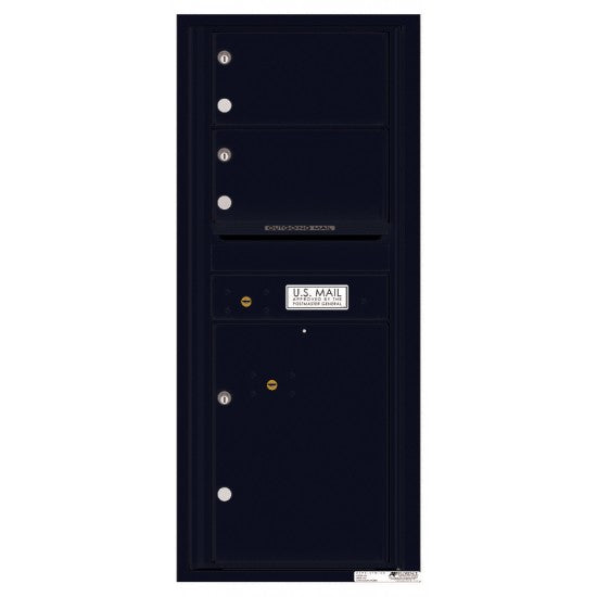 4C11S-02 - 2 Oversized Tenant Doors with 1 Parcel Lockers and Outgoing Mail Compartment - 4C Wall Mount 11-High Mailboxes