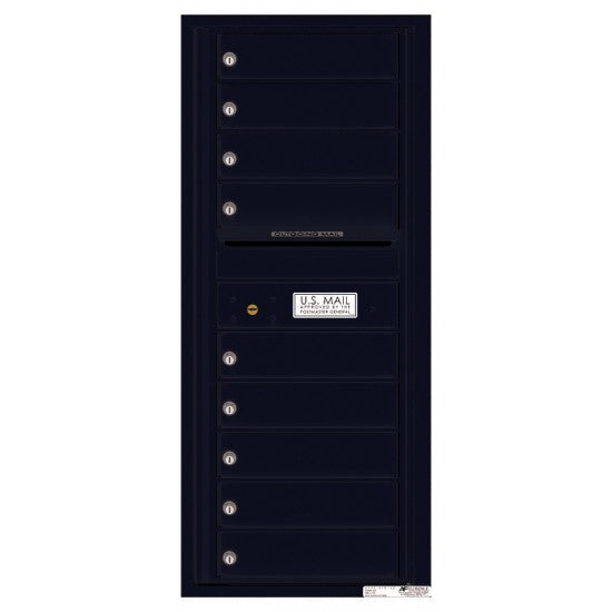 4C11S-09 - 9 Tenant Doors with Outgoing Mail Compartment - 4C Wall Mount 11-High Mailboxes