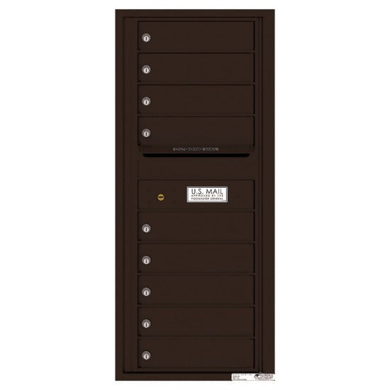 4C11S-09 - 9 Tenant Doors with Outgoing Mail Compartment - 4C Wall Mount 11-High Mailboxes