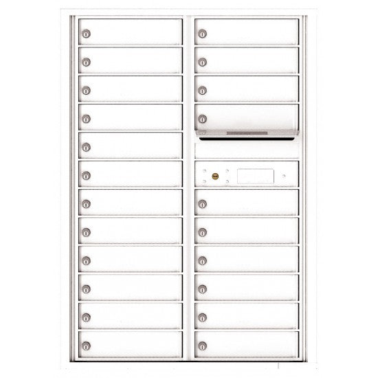 4C12D-22 - 22 Tenant Doors with Outgoing Mail Compartment - 4C Wall Mount 12-High Mailboxes