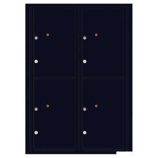 4C12D-4P - 4 Parcel Doors Unit - 4C Wall Mount 12-High