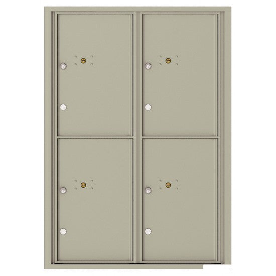4C12D-4P - 4 Parcel Doors Unit - 4C Wall Mount 12-High