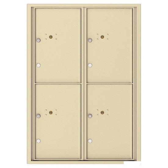 4C12D-4P - 4 Parcel Doors Unit - 4C Wall Mount 12-High