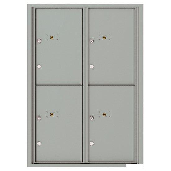 4C12D-4P - 4 Parcel Doors Unit - 4C Wall Mount 12-High