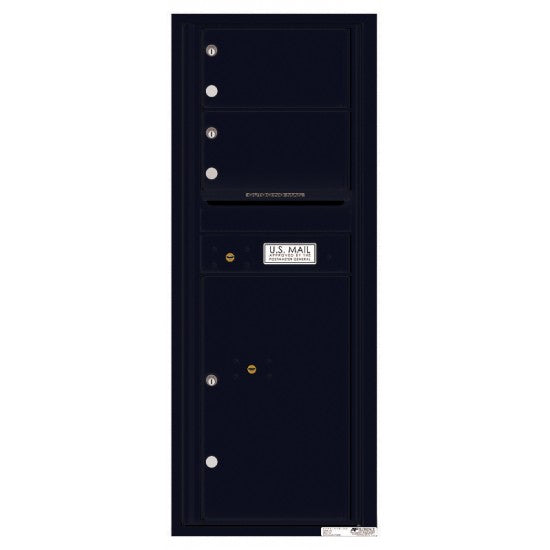 4C12S-02 - 2 Oversized Tenant Doors with 1 Parcel Locker and Outgoing Mail Compartment - 4C Wall Mount 12-High Mailboxes