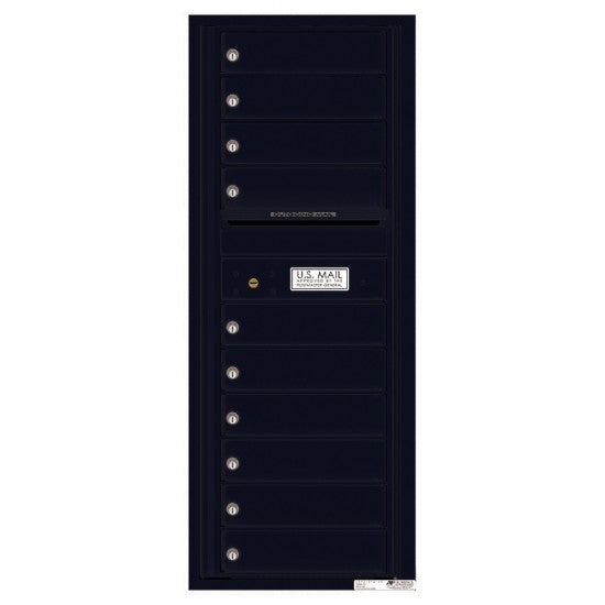 4C12S-10 - 10 Tenant Doors with Outgoing Mail Compartment - 4C Wall Mount 12-High Mailboxes