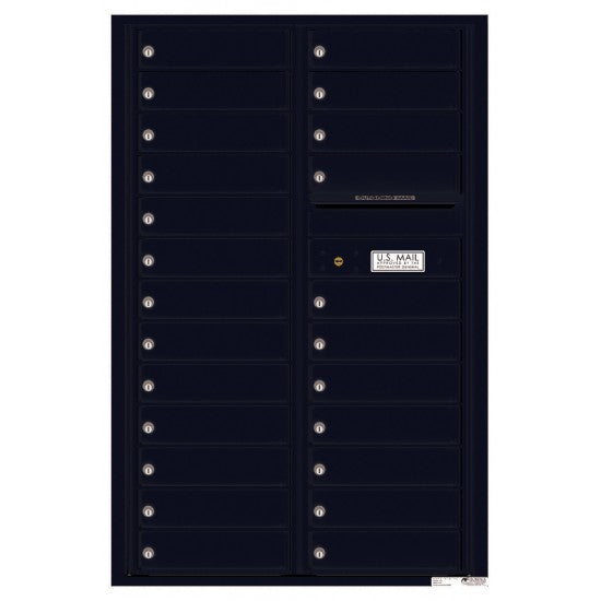 4C13D-24 - 24 Tenant Doors and Outgoing Mail Compartment - 4C Wall Mount 13-High Mailboxes
