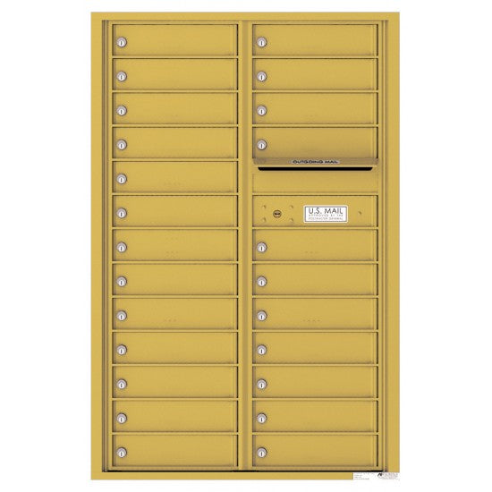 4C13D-24 - 24 Tenant Doors and Outgoing Mail Compartment - 4C Wall Mount 13-High Mailboxes