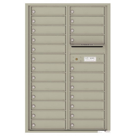 4C13D-24 - 24 Tenant Doors and Outgoing Mail Compartment - 4C Wall Mount 13-High Mailboxes