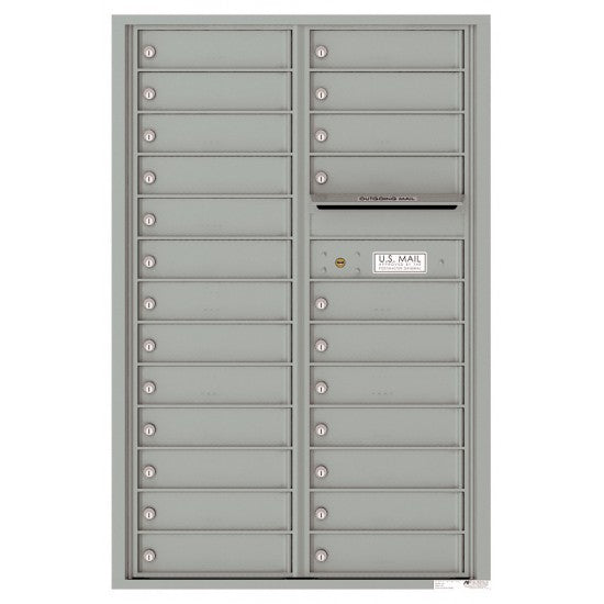 4C13D-24 - 24 Tenant Doors and Outgoing Mail Compartment - 4C Wall Mount 13-High Mailboxes